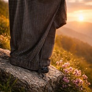 Croft & Barrow Blue and Gray Checkered Pajama pants.